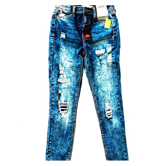 Ripped acid washed jeans. - Picture 1 of 2